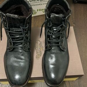 Black Leather Men's Boots